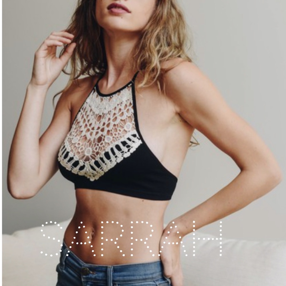 NWOT Bohemian Chic Crochet Black Bralette size M/L reposhed from @sarrah